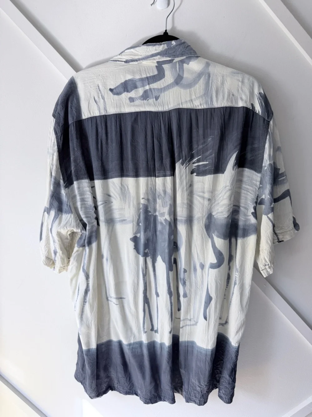 Vintage Jams World Flamingo Print Hawaiian Shirt - L | Rayon Tropical Button-Up - Picture 3 of 15